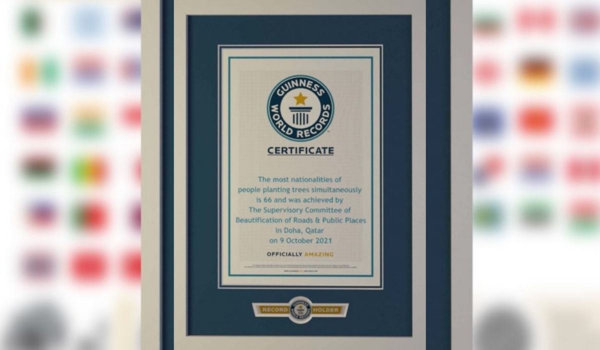 Guinness World Record Certificate